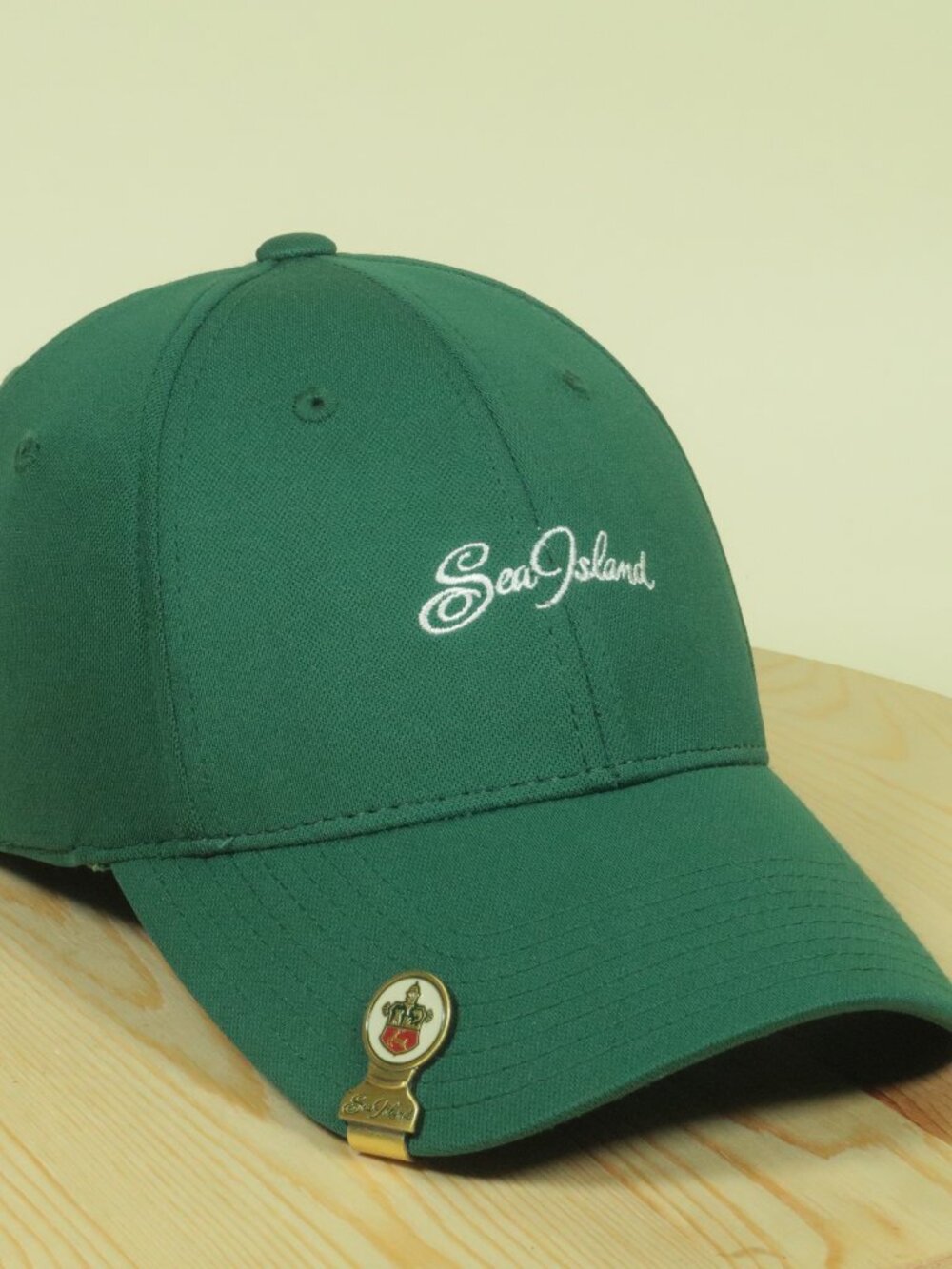 American Needle Sea Island 1928 Golf Hat Mens L/XL Green Stretch w Hat Clip New